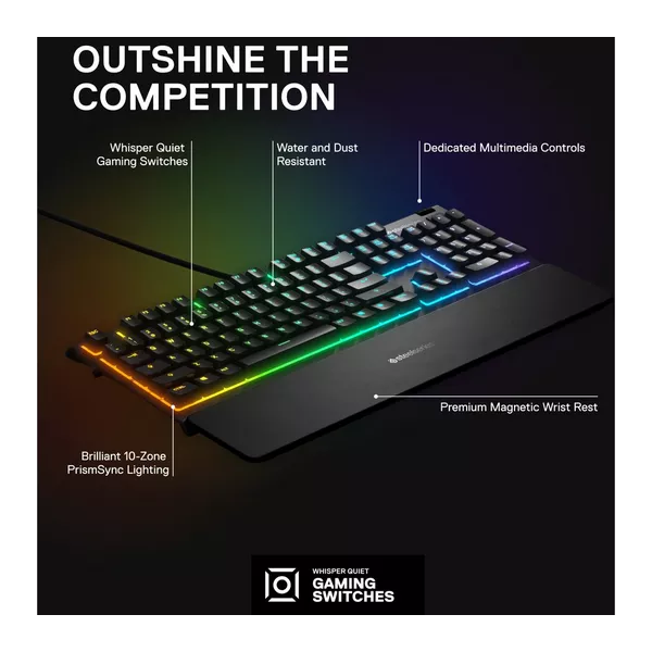 STEELSERIES Apex 3 Gaming Keyboard - 2